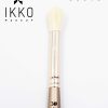 KIT 3 UNIDADES - PINCEL 80015 IKKO MAKEUP – LINHA DOURADA
