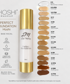 KIT 3 UNIDADES - Base Facial Perfect Foudantion H3.3N 50ml - Hoshi Makeup
